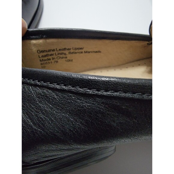 NUNN BUSH Ethan Black Tumble Leather Loafers Mens Shoes US sz 10M